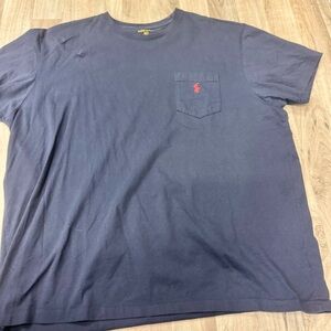 Polo Ralph Lauren Shirt Mens Navy‎ XL With Red Pony Short Sleeves